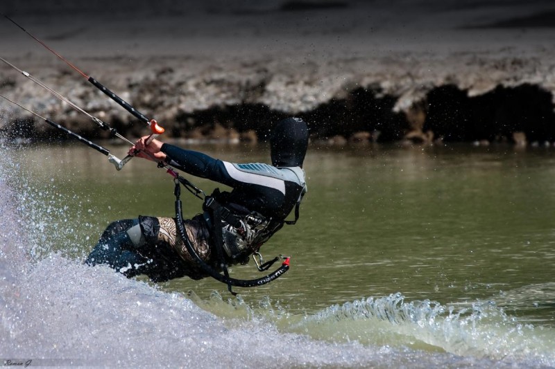 Kitesurfen am Reschensee