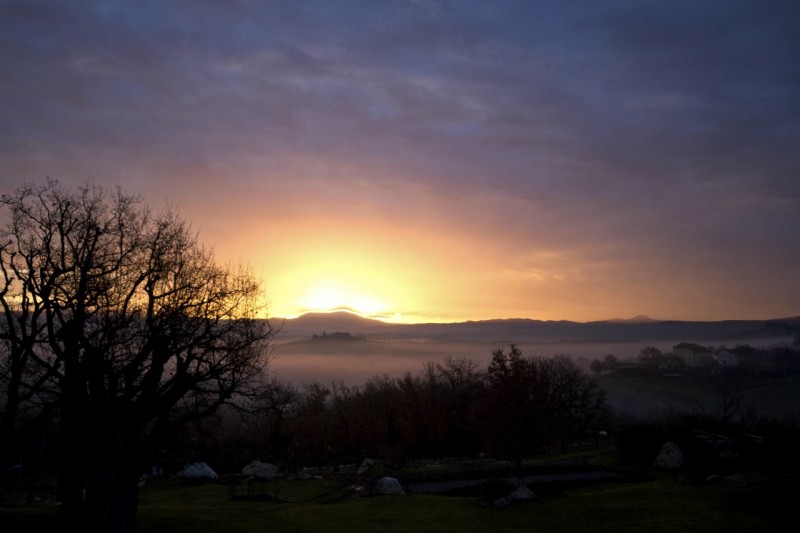 Sonnenaufgang Toskana