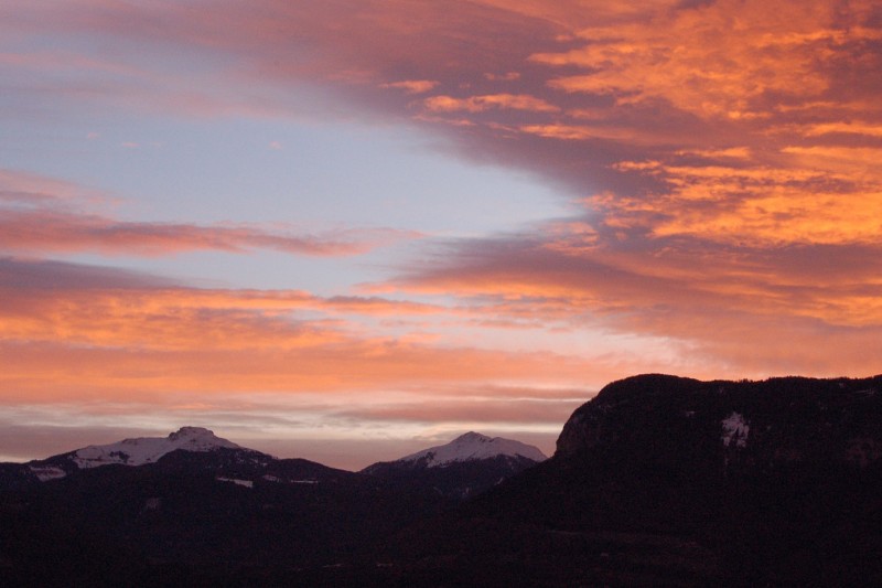 Der Himmel brennt im Winter