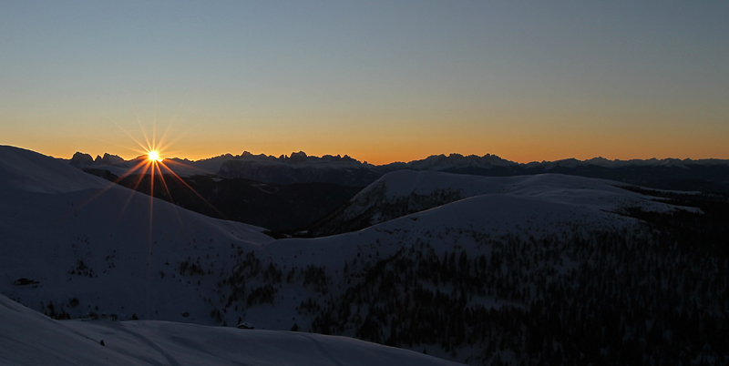 Richtung Dolomiten.