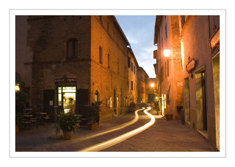 Abenddämmerung in Pienza